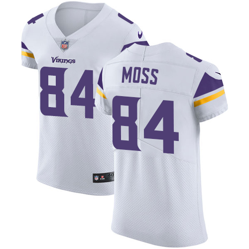 Nike Vikings #84 Randy Moss White Men's Stitched NFL Vapor Untouchable Elite Jersey